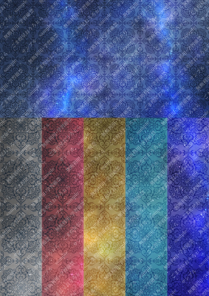 創作用背景素材①~⑥36枚