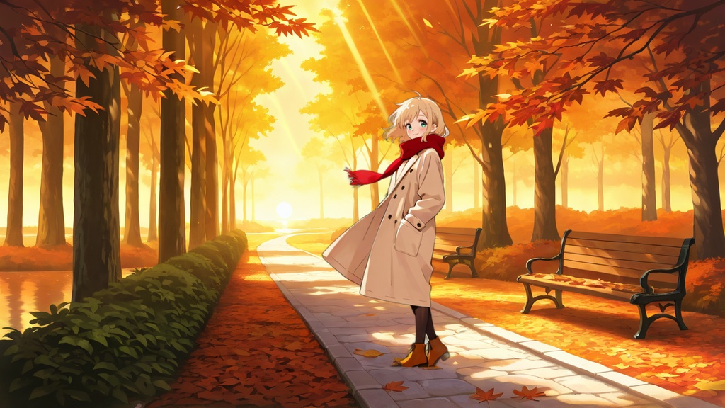 四季の小径 ─ 春夏秋冬の少女たち【四季の壁紙】