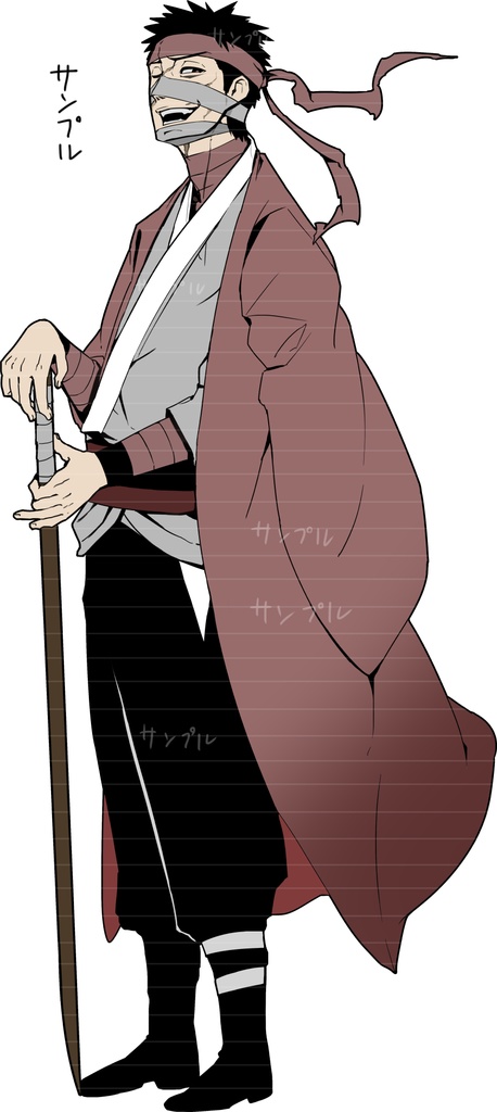 男性の全身の立ち絵06(表情16種)5/6日更新済おまけ追加