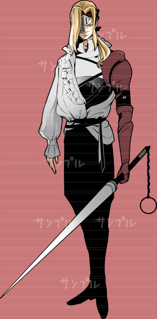 男性の全身の立ち絵07(表情16種+仮面表情7種つき)5/6日更新済おまけ追加