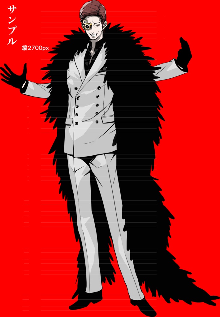 3/22おまけ戦闘差分追加!男性の全身の立ち絵13(表情16種)