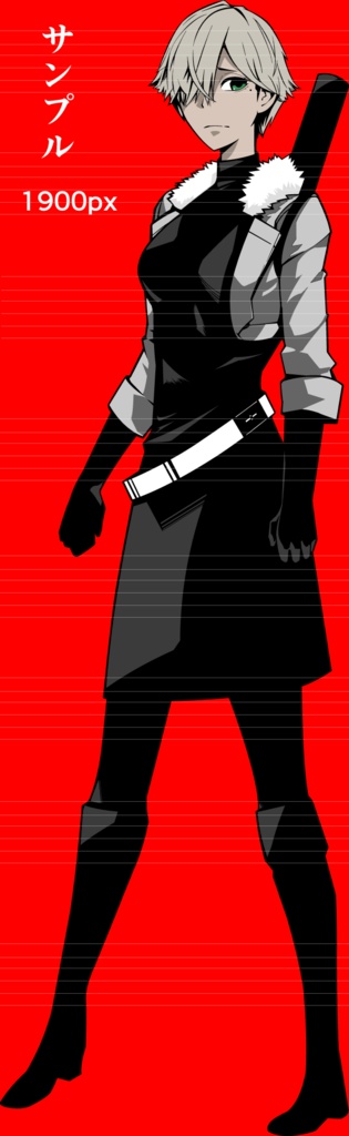 3/22おまけ戦闘差分追加! 女性の全身の立ち絵02(表情17種)