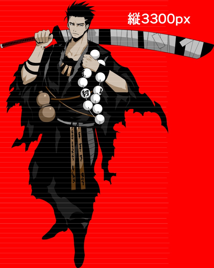 男性の全身の立ち絵21(表情17種)