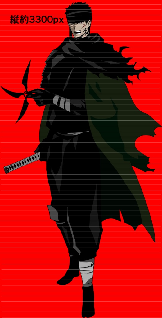 忍の立ち絵セット01 戦闘版、私服、カットインイラスト有り