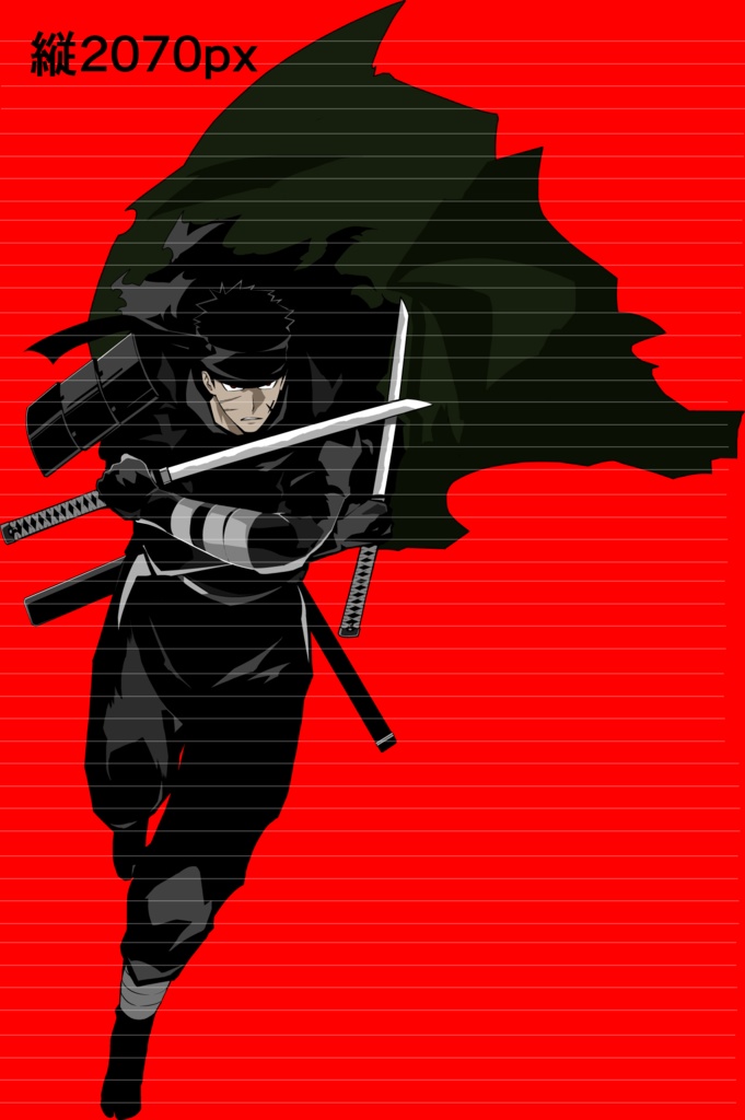 忍の立ち絵セット01 戦闘版、私服、カットインイラスト有り