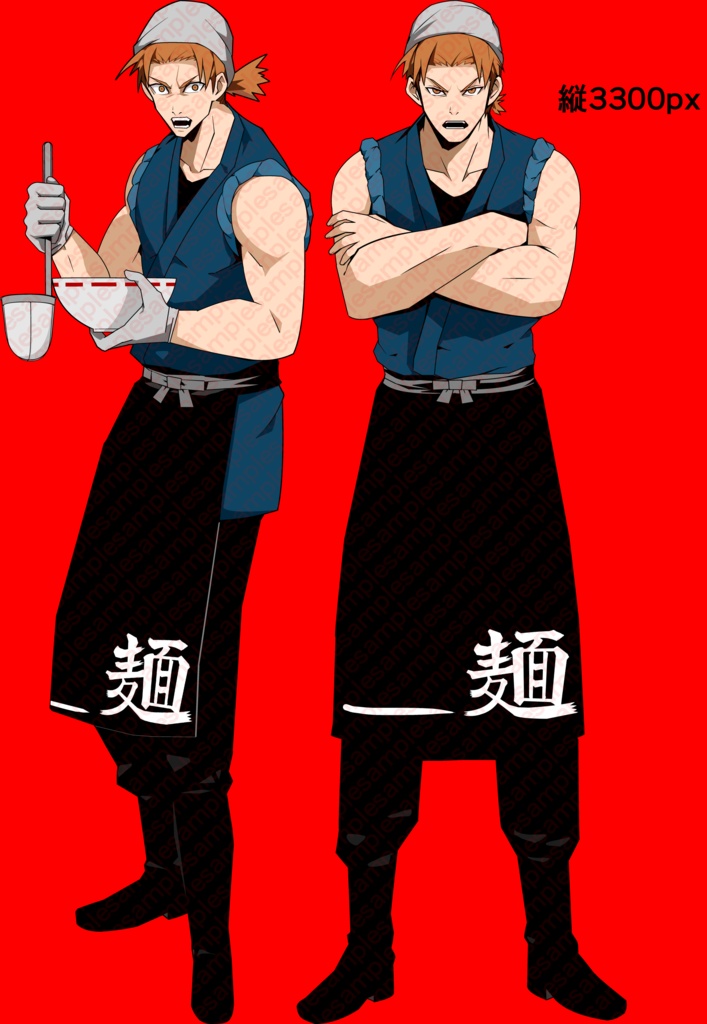 男性の全身の立ち絵25 立ち絵二種有り(通常版表情15種、おまけ表情6種)