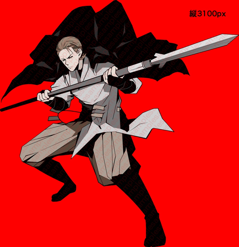 男性の全身の立ち絵27 戦闘立ち絵おまけあり