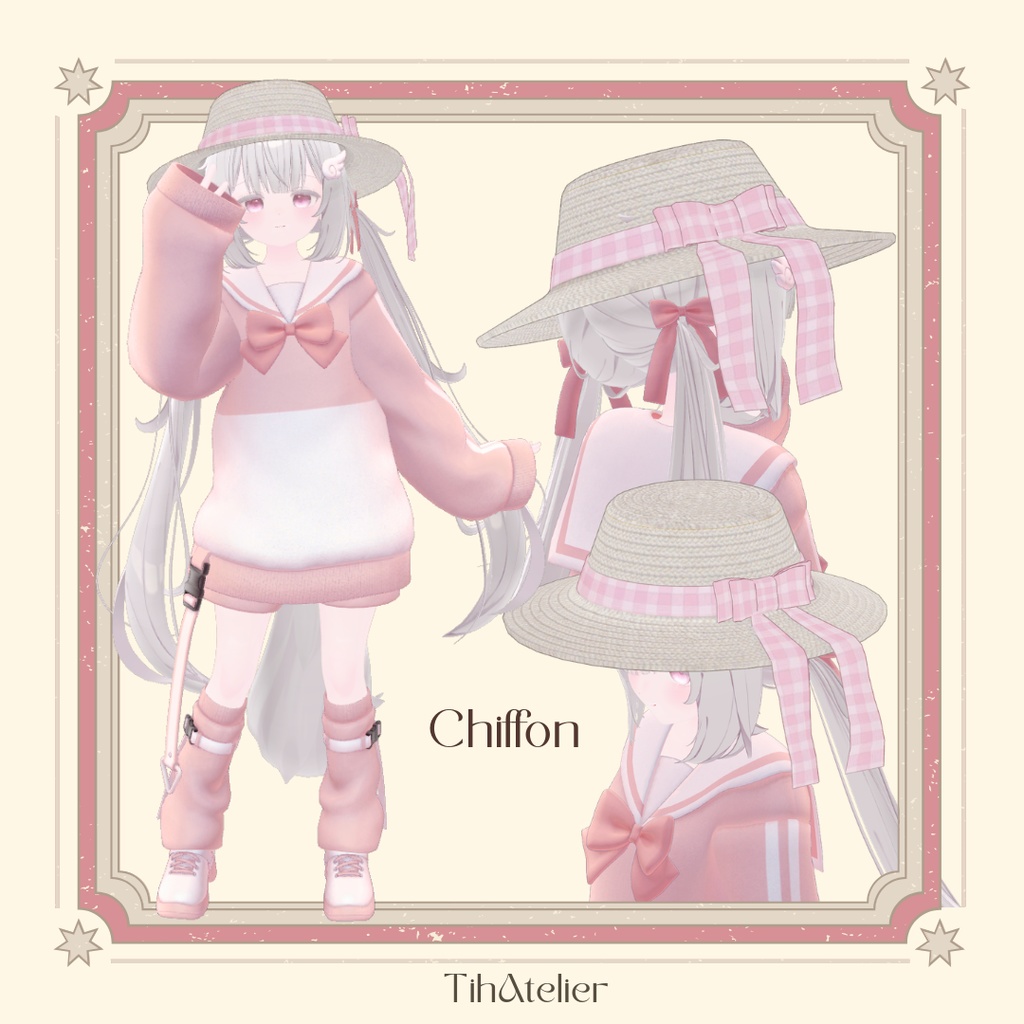 【揺れる!】Sunny Day Gingham Hat【7アバター対応】