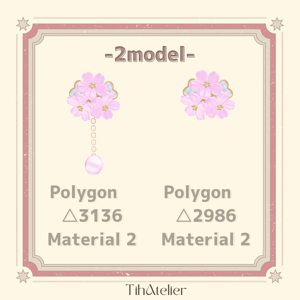 【期間限定無料】Cherry Blossom Bouquet Pierce【MA対応】