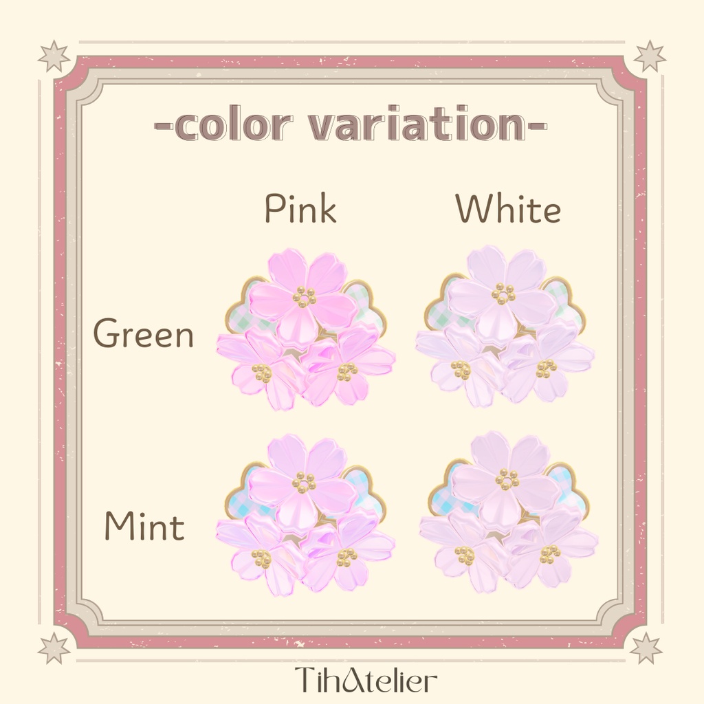 【期間限定無料】Cherry Blossom Bouquet Pierce【MA対応】