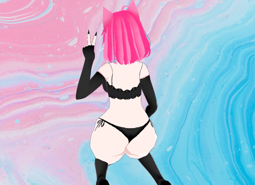 【VRoid】Kawaii cat Bikini set