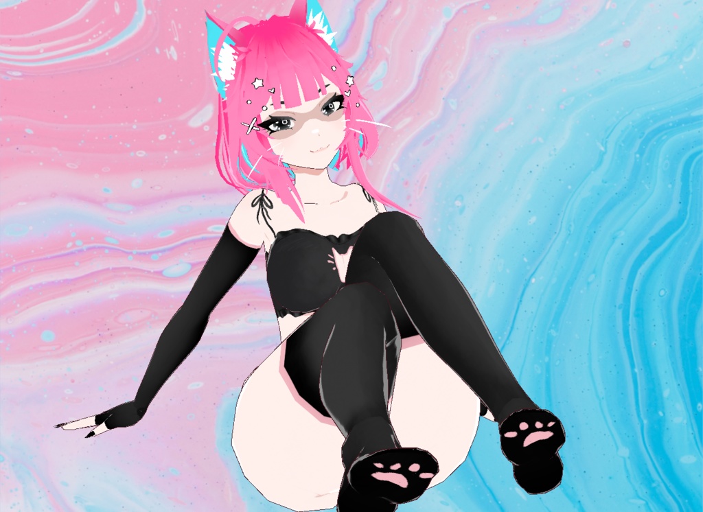 【VRoid】Kawaii cat Bikini set