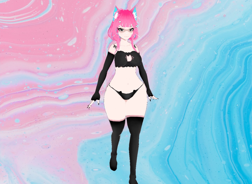 【VRoid】Kawaii cat Bikini set