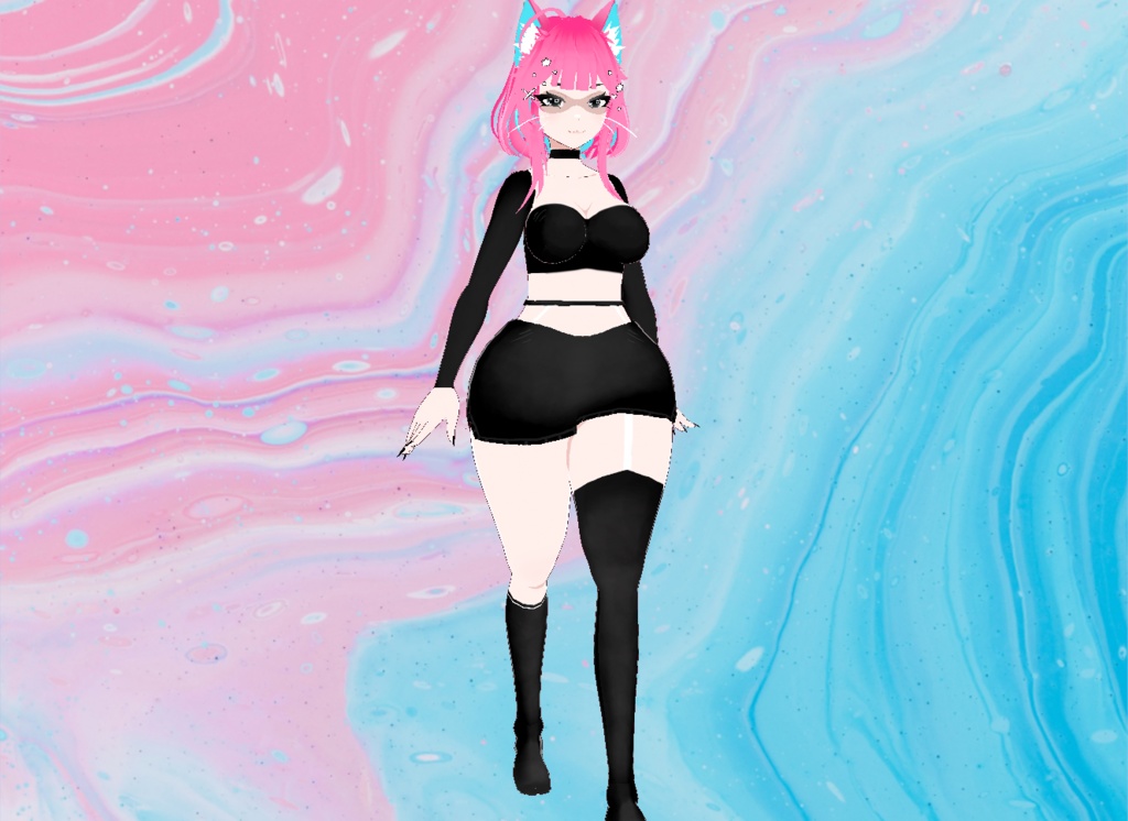 【VRoid】Simple Black Outfit