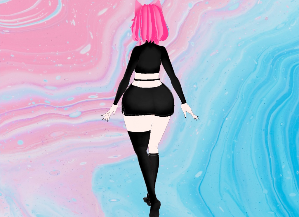 【VRoid】Simple Black Outfit