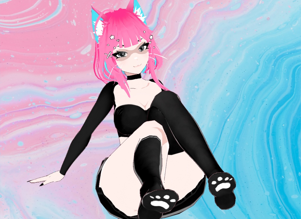 【VRoid】Simple Black Outfit
