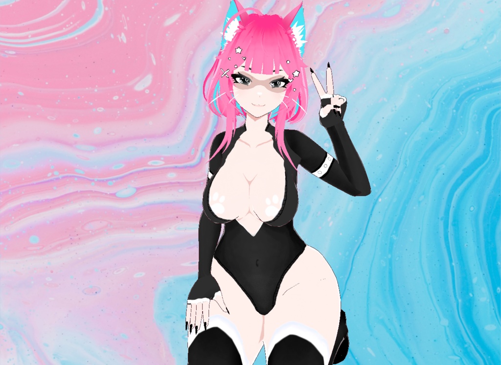 【VRoid】Busty Paw Set