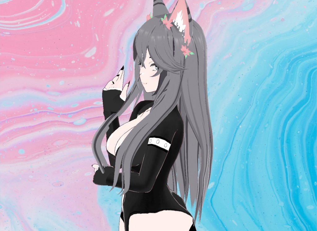 【VRoid】Flowergirl Hair w Ear Texture