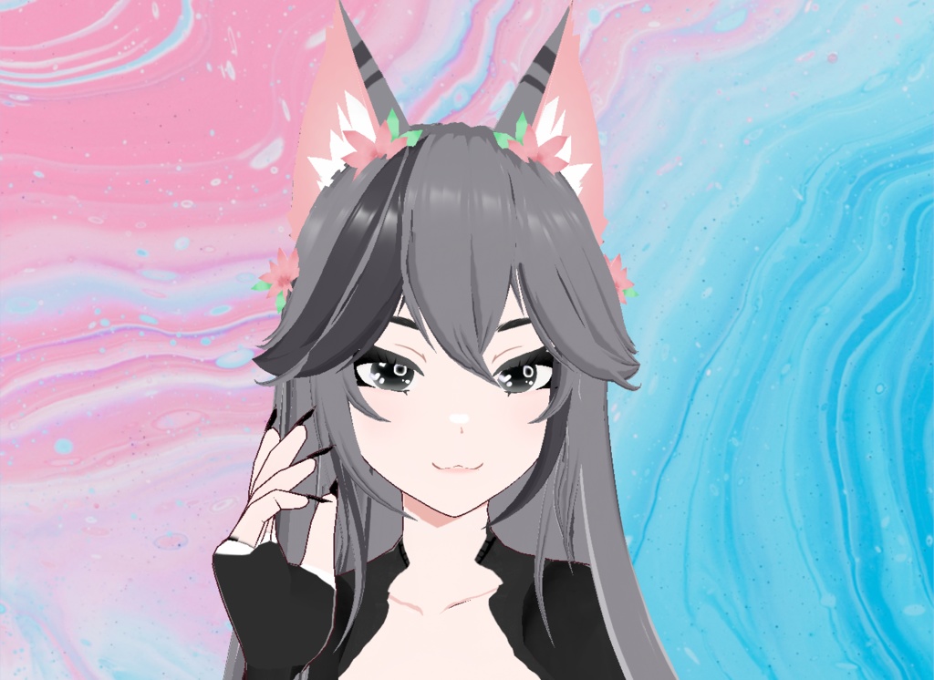 【VRoid】Flowergirl Hair w Ear Texture
