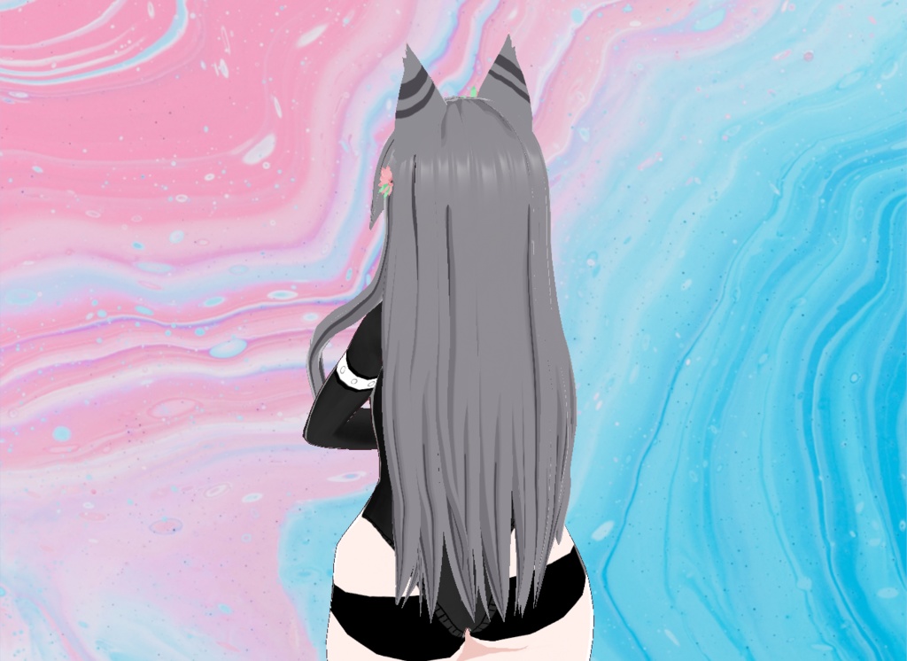 【VRoid】Flowergirl Hair w Ear Texture