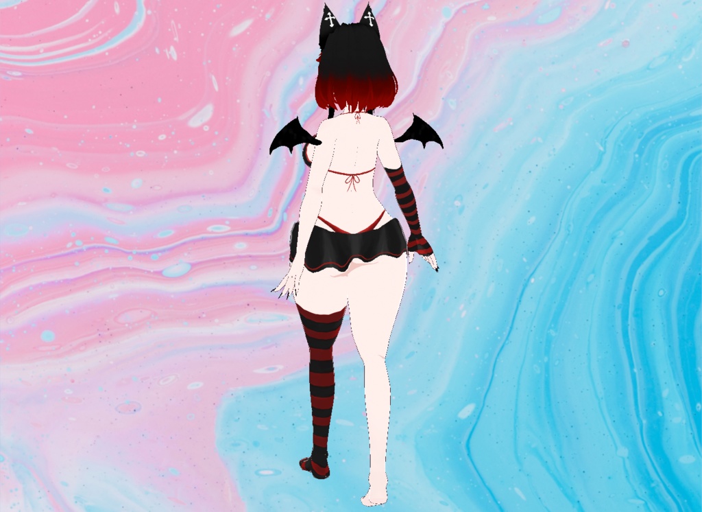 【VRoid】Cross Lingerie with tattoos