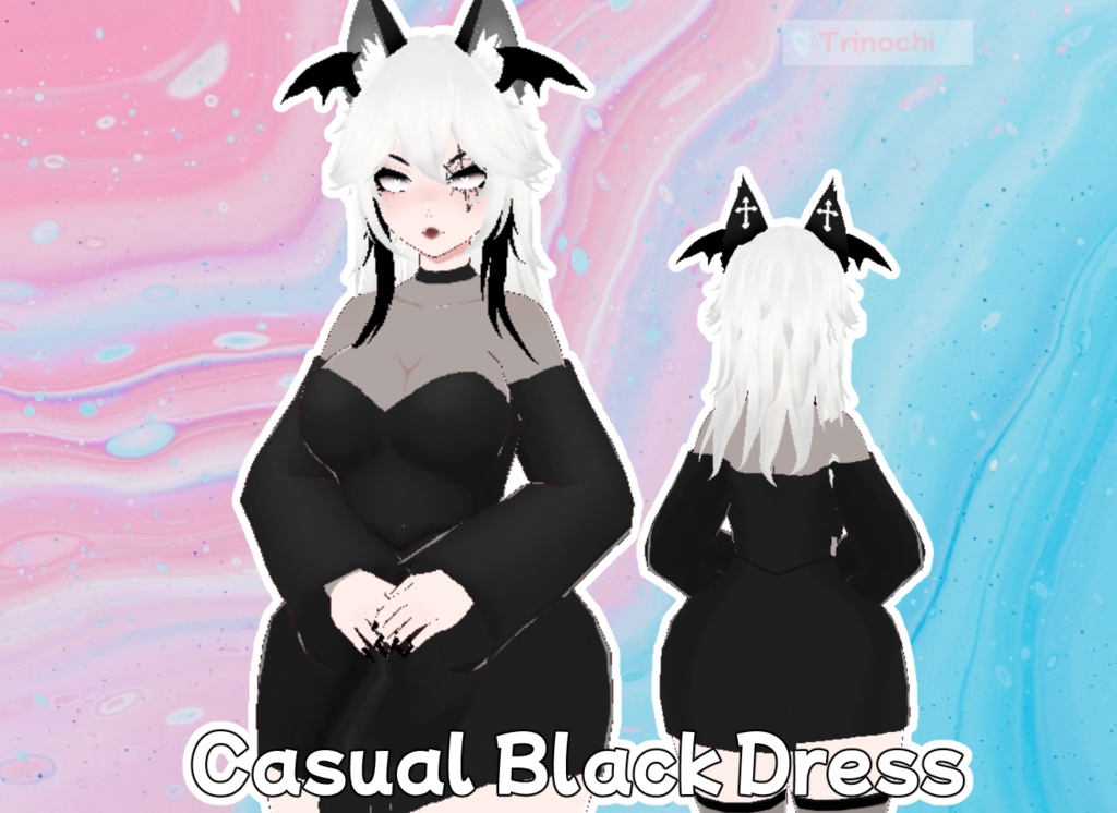 【VRoid】Casual Black Dress