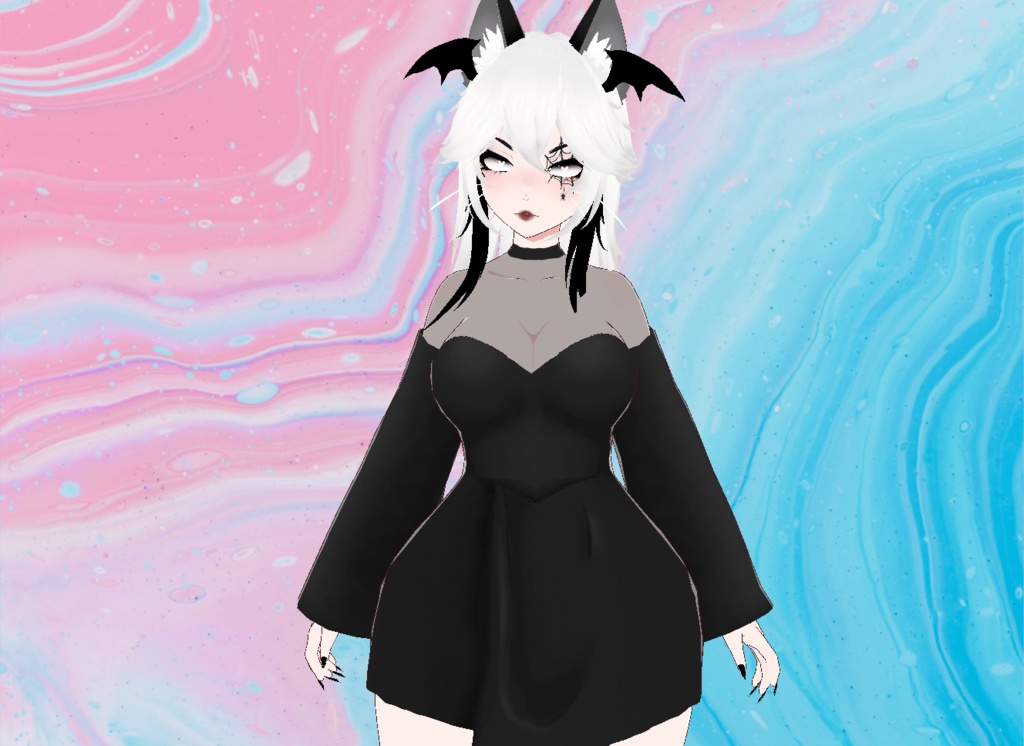 【VRoid】Casual Black Dress