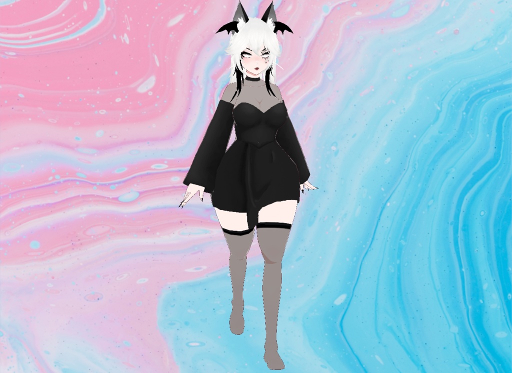 【VRoid】Casual Black Dress