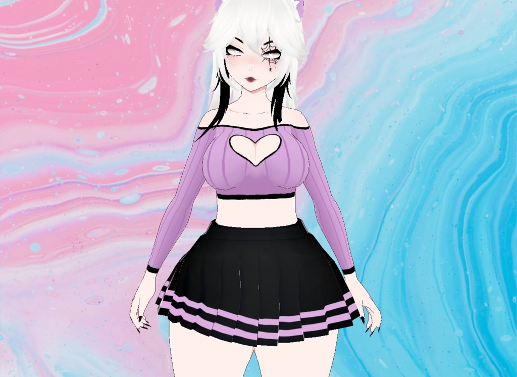 【VRoid】Heart Sweater Outfit