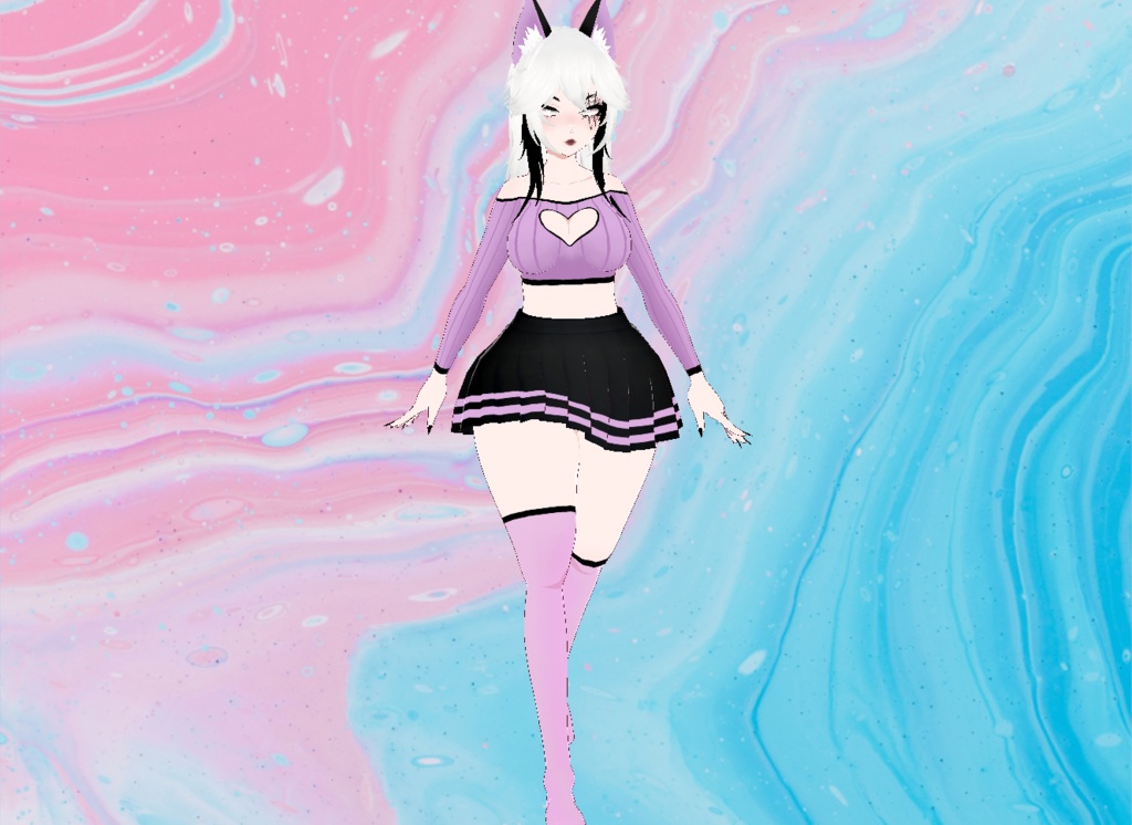 【VRoid】Heart Sweater Outfit