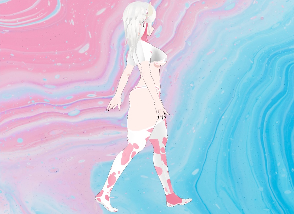 【VRoid】Strawberry Cow Outfit and Ears