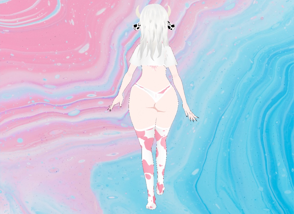 【VRoid】Strawberry Cow Outfit and Ears