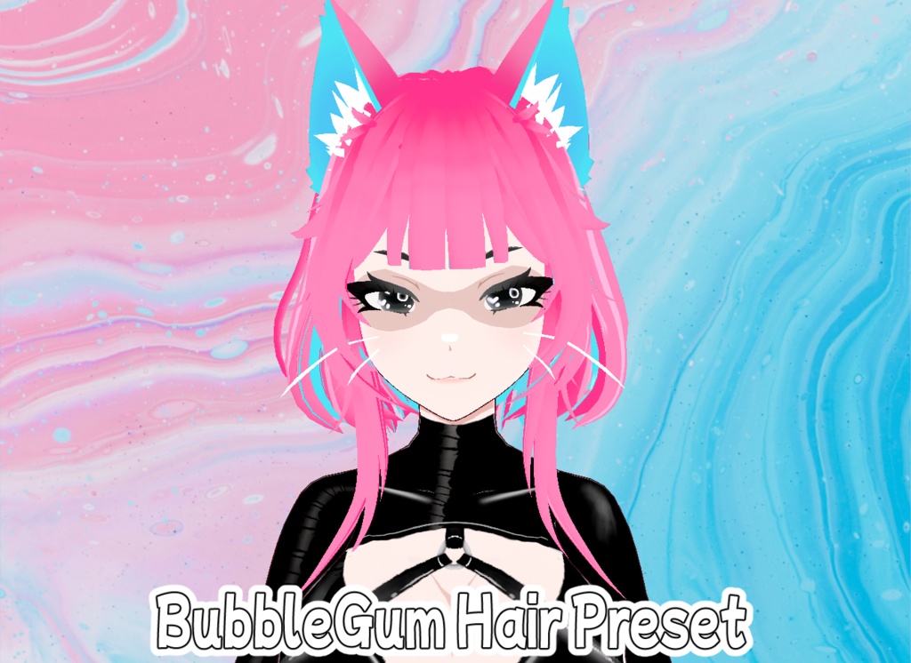 【VRoid】Bubblegum Hair Preset