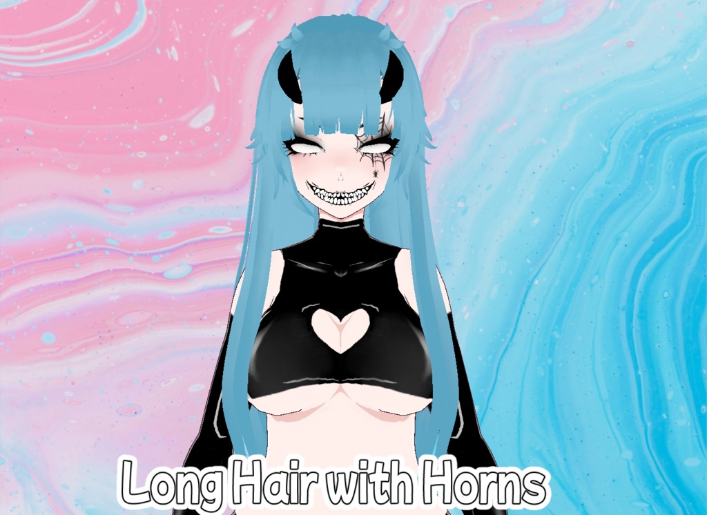 【VRoid】Long Hair With Horns