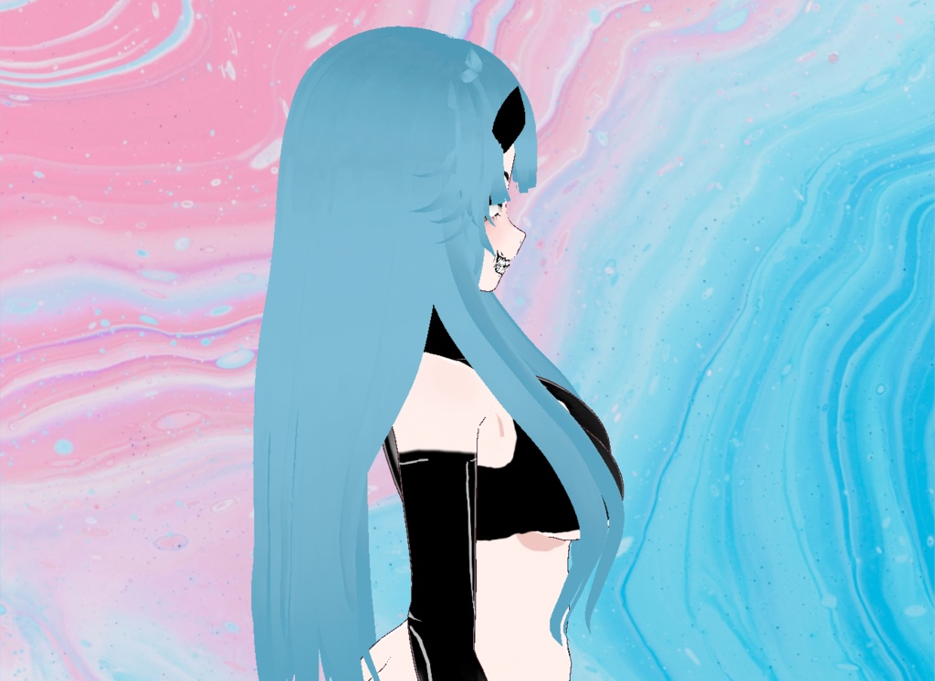 【VRoid】Long Hair With Horns