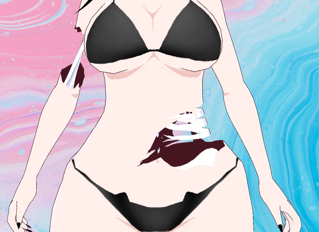 【VRoid】Exposed Zombie Bones