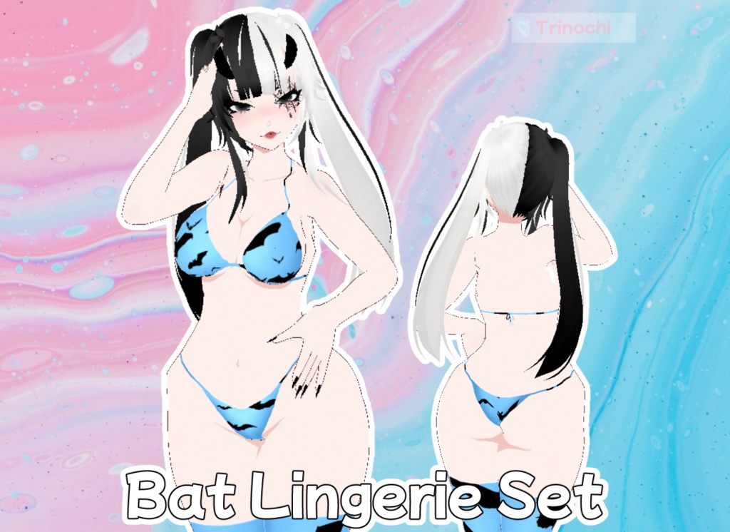【VRoid】Bat Lingerie Set