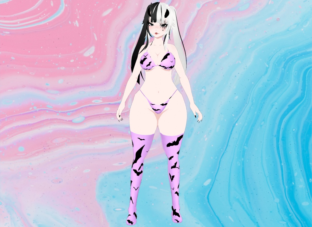 【VRoid】Bat Lingerie Set