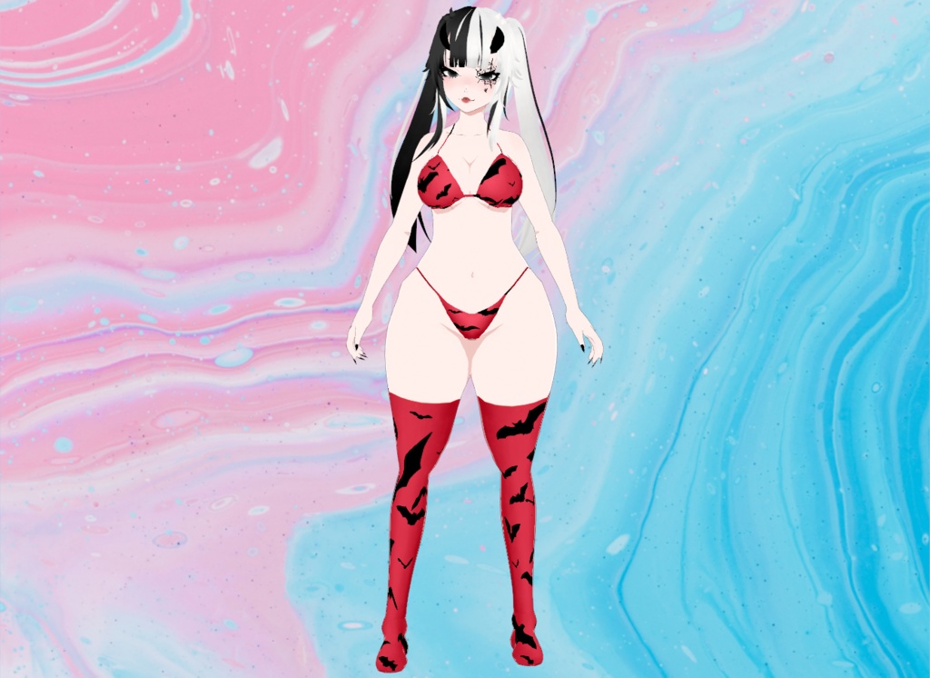【VRoid】Bat Lingerie Set