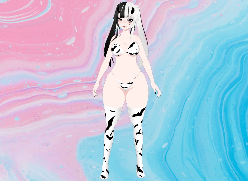 【VRoid】Bat Lingerie Set