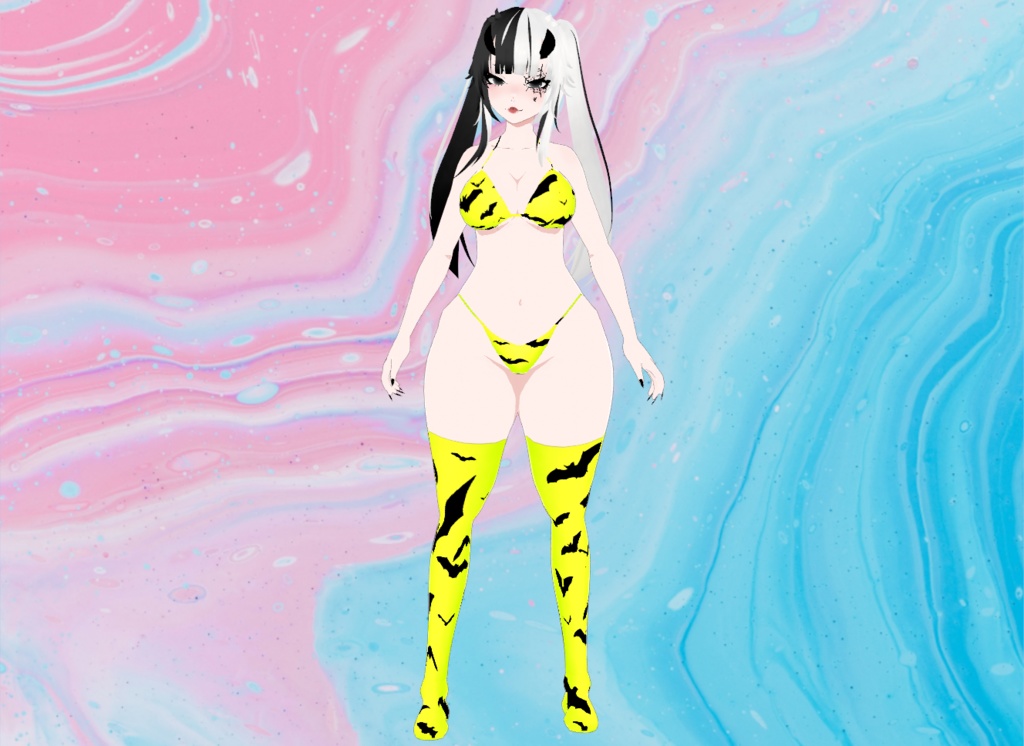 【VRoid】Bat Lingerie Set