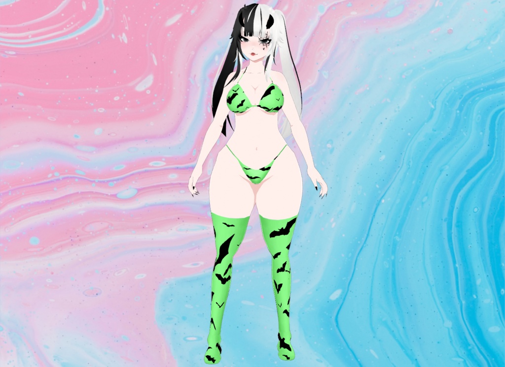 【VRoid】Bat Lingerie Set