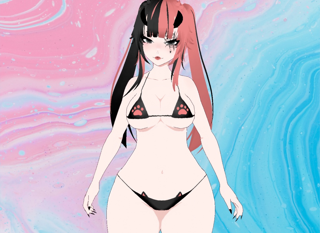 【VRoid】FREE Kitty Paw Lingerie