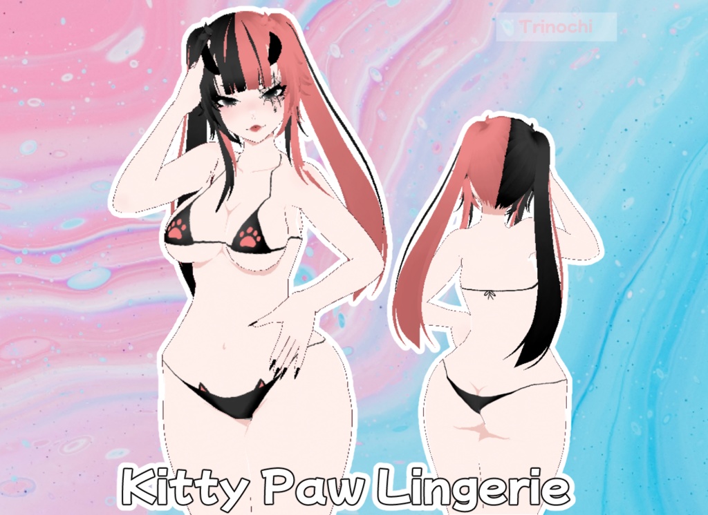 【VRoid】FREE Kitty Paw Lingerie