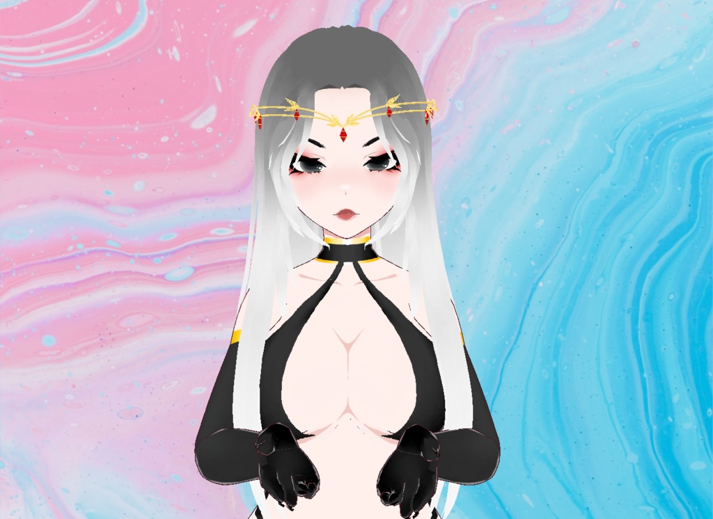 【VRoid】Middle Part Hair Preset