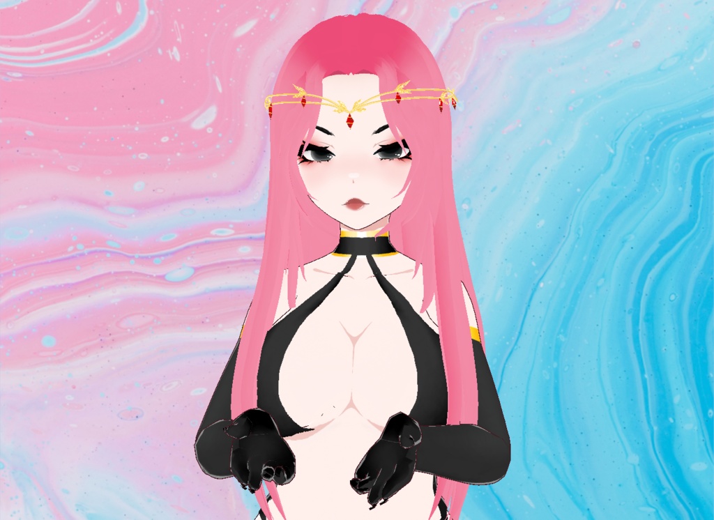 【VRoid】Middle Part Hair Preset