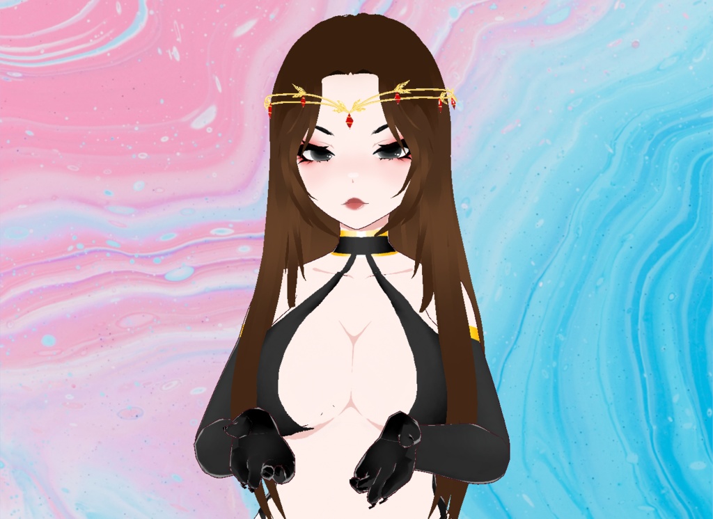 【VRoid】Middle Part Hair Preset