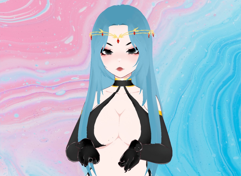 【VRoid】Middle Part Hair Preset