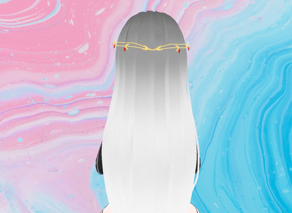 【VRoid】Middle Part Hair Preset
