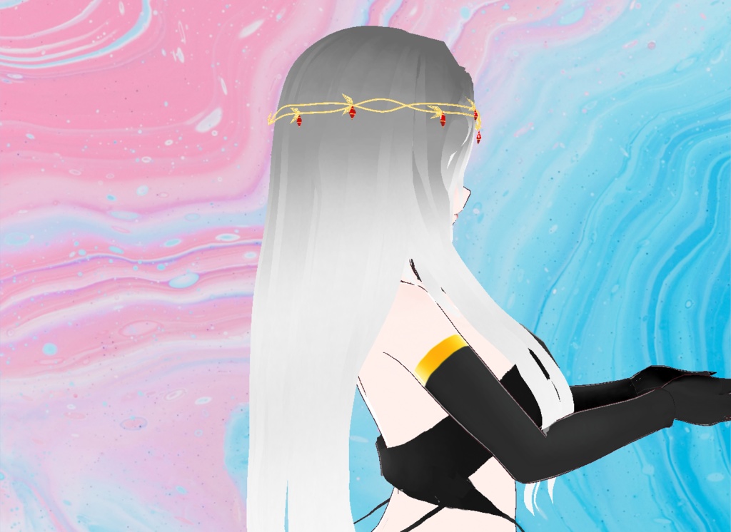 【VRoid】Middle Part Hair Preset